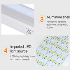 0.8W 10 LEDs Warm White Light Narrow Screen Intelligent Human Body Sensor Light LED Corridor Cabinet Light, USB Charging Version, 0.8W 10 LEDs Warm White