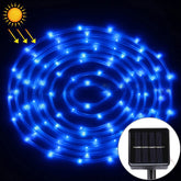 Solar Panel water resistant 50 LED, 5m 50LED Blue Light, 5m 50LED White Light, 5m 50LED Warm White