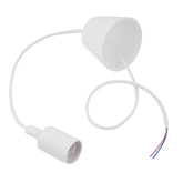 E27 Lamp Holder Hanging Wire Chandelier Lamp Holder Bulb Base Power Cable with Lampshade, Cable Length: 1m, with Lampshade