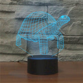 Tortoise Black Base Creative 3D LED Decorative Night Light, Powered by USB and Battery, Powered by USB and Battery
