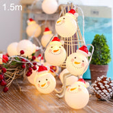 10 LEDs 2 x AA Batteries Box Powered Warm Fairy Decorative Lamp for Christmas, Party, Bedroom, 1.5m Snowman Colorful Light, 1.5m Snowman Warm White