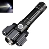 KS-737 USB Charging Waterproof T6+XPE Zoomable LED Flashlight with 4-Modes, KS-737