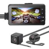 MT-80 3.0 inch 140 Degrees Wide Angle HD Video Motorcycle Dual Camera DVR, Support TF Card (32GB Max), MT-80