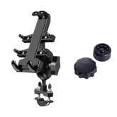 U-shaped Bolt Ball-Head Motorcycle Handlebar Multi-function Eight-jaw Aluminum Phone Navigation Holder Bracket with Anti-theft Knobs, U-shaped Bolt+Anti-theft Knobs