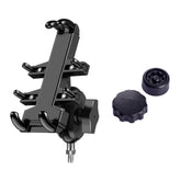 M10 Bolt Ball-Head Motorcycle Multi-function Eight-jaw Aluminum Phone Navigation Holder Bracket with Anti-theft Knobs, M10 Bolt+Anti-theft Knobs