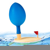 Baby Toys Wooden Balloon Boat Balloon Powered Boat Child Wooden Bath Toys, Wooden Balloon Boat