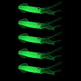 HENGJIA 5 PCS Squids Plastic Soft Baits Artificial Fishing Lures Bionic Fishing Bait, Length: 9 cm, Luminous, Colorful Pipe