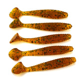 HENGJIA SO0205P 5 PCS 8cm/5g Screw Tail Soft Fishing Lure Artificial Baits, SO0205P