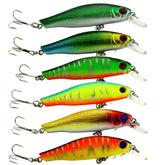 HENGJIA 6 PCS 8.5cm 8.9g Minnow Plastic Hard Baits Fishing Lures Set Fishing Tackle Baits, 6 PCS 8.5cm 8.9g