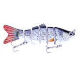 HENGJIA JM020 11cm 18g Multi-section Plastic Hard Baits Fishing Lures Set Fishing Tackle Baits, 1#, 2#, 3#, 4#, 5#