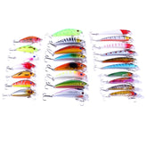 HENGJIA 26 PCS Minnow Fishing Lure Set 4 Models Fishing Tackle Plastic Hard Bait, 26 PCS