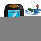 Portable Ultrasonic Fish Finder, Water Depth & Temperature Fishfinder with Wired Sonar Sensor Transducer and LCD Display, Fish Finder Black