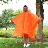 3 in 1 Aotu AT6927 Multifunctional Outdoor Camp Riding Raincoat Picnic Blanket, Size: 217x143cm, 217x143cm (Orange), 217x143cm (Blue)