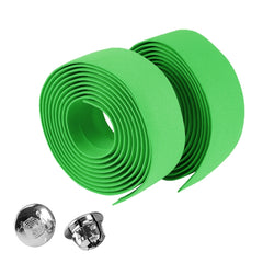 1 Pair Cycling Road Bike Sports Bicycle Cork Handlebar Tape Wrap + 2 Bar Plug, 2m Green, 2m Blue, 2m Red, 2m White, 2m Yellow, 2m Black, 2m Pink