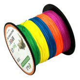 HENGJIA Colorful 3.0# 0.28mm 38LB 15.8kg Tension 300m Extra Strong 4 Shares Braid PE Fishing Line Kite Line, 3.0# 0.28mm 38LB