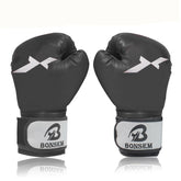 BONSEM Training Boxing Gloves for Adults, C1 Black, C1 Red