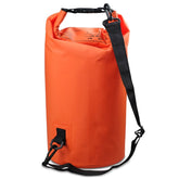 Outdoor Waterproof Double Shoulder Bag Dry Sack PVC Barrel Bag, Capacity: 20L, Capacity: 20L (Orange), Capacity: 20L (Pink), Capacity: 20L (Green), Capacity: 20L (Sky Blue), Capacity: 20L (Yellow), Capacity: 20L (Black), Capacity: 20L (Dark Blue)