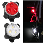 COB Lamp Bead 160LM USB Charging Four-speed Waterproof Bicycle Headlight / Taillight Set, Red + White Light 650MA, Red + White Light