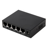 5 Ports 10/100Mbps POE Switch IEEE802.3af Power Over Ethernet Network Switch for IP Camera VoIP Phone AP Devices, 5 Ports Black