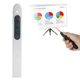 XM930 2.4GHz Wireless Laser PowerPoint Page Turning Pen Multimedia Wireless Presentation Projection Pen with USB Receiver, Support Low Battery Remind, Remote Control Distance: 100m, 100m White, 100m Black