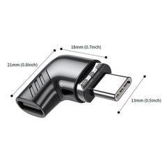X20 120W PD USB-C / Type-C Female to USB-C / Type-C Elbow Magnetic Charging Adapter
