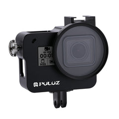 PULUZ Housing Shell CNC Aluminum Alloy Protective Cage with 52mm UV Lens for GoPro HERO(2018) /7 Black /6 /5, For HERO6 /5 No Frame, For HERO5/6 No Frame