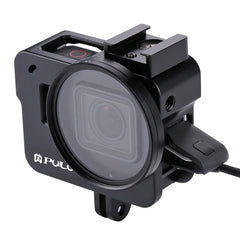PULUZ Housing Shell CNC Aluminum Alloy Protective Cage with 52mm UV Lens for GoPro HERO(2018) /7 Black /6 /5, For HERO6 /5 No Frame, For HERO5/6 No Frame