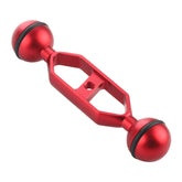 PULUZ 5.0 inch 12.6cm Aluminum Alloy Dual Balls Arm, Ball Diameter: 25mm, 5.0 inch (Red), 5.0 inch (Blue)