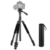PULUZ 1.6m Reverse-Folding Professional Video Tripod with Fluid Drag Head, 1.6m Reverse-Folding