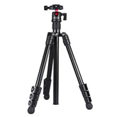PULUZ 4-Section Folding Legs Metal Tripod Mount with 360 Degree Ball Head for DSLR & Digital Camera, Adjustable Height: 42-130cm, Adjustable Height: 42-130cm