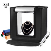PULUZ 40cm Folding Portable White Light Dimmable Photo Lighting Studio Shooting Tent Box Kit with 6 Colors (Black, Orange, White, Red, Green, Blue) Backdrops, 40cm Box(US), 40cm Box(UK), 40cm Box(EU), 40cm Box(AU)