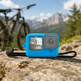PULUZ for GoPro HERO12 Black /11 Black /10 Black /9 Black Silicone Protective Case Cover with Wrist Strap & Lens Cover, For GoPro HERO9 Black