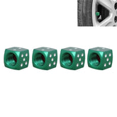 Universal 8mm Dice Style Aluminium Alloy Car Tire Valve Caps, Pack of 4, Dice Style 5, Dice Style 5, Dice Style 4, Dice Style, Dice Shape 5