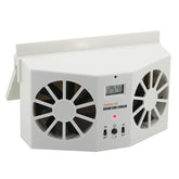 2W Solar Powered Car Auto Air Vent Cool Fan Cooler Ventilation System Radiator, with Temperature Display, 2W Solar Powered Fan