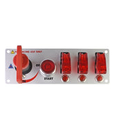 Flip-up Start Ignition Switch Panel and Accessories for Racing Sport , Three-pole