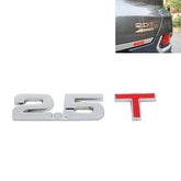 3D Universal Decal Chromed Metal Car Emblem Badge Sticker Car Trailer Gas Displacement Identification, Size: 8.5x2.5 cm, 2.5T, 2.8T, 3.0T, 1.6T, 1.8T, 2.0T