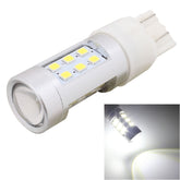 2 PCS T20 4.2W 630LM White Light Dual Wires 21 LED 2835 SMD Car Brake Light Daytime Running Light Bulb, DC 12V, T20 Dual Wires