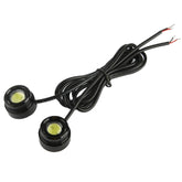 2x 1.5W Waterproof Eagle Eye Light White LED Light for Vehicles, Cable Length: 65cm, 1.5W
