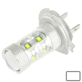 H7 60W White 12 CREE LED Fog Light for Vehicles, DC 12-30V, H7