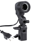 E27 AC Socket Studio Light Mount Stand Umbrella Holder