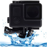 Black Edition Waterproof Housing Protective Case with Buckle Basic Mount for GoPro HERO4 /3+, Waterproof Depth: 10m, 10m Waterproof