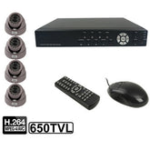 4-CH Embedded Digital Video Recorder Kit (1 / 3 Sony CCD, 650TVL, 24 x IR LED, 6mm Lens, IR Distance: 25m, H.264 (8204EV+622A), 8204EV+622A, 1 / 3 Sony CCD, 650TVL