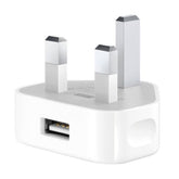 5V / 1A (UK Plug) USB Charger Adapter For iPhone, Galaxy, Huawei, Xiaomi, LG, HTC and Other Smart Phones, Rechargeable Devices