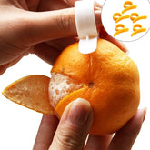 10pcs Ring Type Lemon Orange Tangerine Opener Peeler Peel Slicer Cutter Fruit Skin Remover Knife Helper, Random Color Delivery, 100 PCS Ring Type