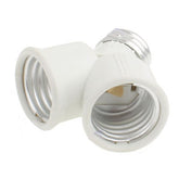 E27 to 2 E27 Light Bulbs Conversion Socket Double Lamp Socket, E27 to 2 E27