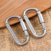 2PCS Multi-function High Quality Aluminum Alloy D Shape Camping Hang Buckle Carabiner, 2PCS Aluminum Alloy