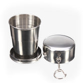 Stainless Steel Retractable Outdoor Cup Size: 85 x 72 x 72 mm (Big), Size: 85 x 72 x 72 mm