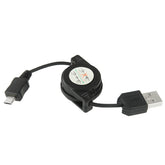 USB 2.0 to Micro USB Retractable Data Cable, Length: 10cm (Can be Extended to 75cm)