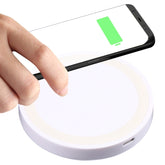 Universal QI Standard Round Wireless Charging Pad (White + Red), White, Black + White, White + Black, Grey+Black, White + Red