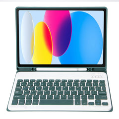 For iPad 11 2025 / 10th Gen 10.9 2022 A10B Lambskin Texture Ultra-thin Bluetooth Keyboard Leather Tablet Case with Pen Slot, A10B
